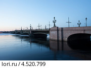 Санкт-Петербург.Вид на Троицкий мост (2013 год). Стоковое фото, фотограф Литвяк Игорь / Фотобанк Лори