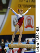 Анастасия Гришина на чемпионате Европы по спортивной гимнастике 2013 года. Москва, СК "Олимпийский" Редакционное фото, фотограф Игорь Долгов / Фотобанк Лори