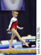 Анастасия Гришина на чемпионате Европы по спортивной гимнастике 2013 года. Москва, СК "Олимпийский" Редакционное фото, фотограф Игорь Долгов / Фотобанк Лори