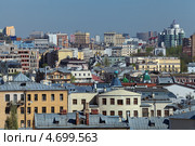 Москва, вид на центральную часть города с крыши здания (2013 год). Редакционное фото, фотограф Игорь Долгов / Фотобанк Лори