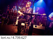 Концерт группы "Аквариум" в клубе "Космонавт". Борис Гребенщиков (2013 год). Редакционное фото, фотограф Ольга Визави / Фотобанк Лори