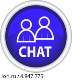 Круглый знак с надписью Chat. Стоковая иллюстрация, иллюстратор Наталия Попова / Фотобанк Лори