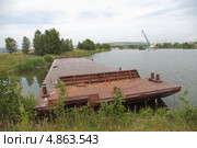 Баржа на водохранилище (2013 год). Редакционное фото, фотограф Валерий Акулич / Фотобанк Лори