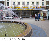 Вид на торговый центр "Петровский Пассаж", город Воронеж (2013 год). Редакционное фото, фотограф Вячеслав Палес / Фотобанк Лори
