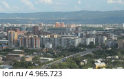 Город Красноярск. Вид с Караульной сопки (2013 год). Стоковое видео, видеограф Ирина Егорова / Фотобанк Лори