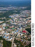 Город Мамонтово, Югра, вид сверху (2013 год). Стоковое фото, фотограф Владимир Мельников / Фотобанк Лори