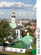 Панорама Владимира и Спасская (Никольская) церковь на первом плане (2013 год). Стоковое фото, фотограф Наталья Волкова / Фотобанк Лори