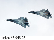Международный авиационно-космический салон МАКС-2013. Перспективный авиационный комплекс фронтовой авиации ПАК ФА, Т-50 - многоцелевой истребитель пятого поколения. Редакционное фото, фотограф Игорь Долгов / Фотобанк Лори
