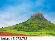 Спишский Замок на холме,Словакия (2013 год). Стоковое фото, фотограф Сергей Новиков / Фотобанк Лори