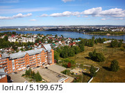 Вид на жилой массив и реку Ангару в городе Иркутске. Стоковое фото, фотограф Александр Алексеевич Миронов / Фотобанк Лори