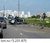 Авария, ДТП. Москва (2013 год). Редакционное фото, фотограф Олег Пчелов / Фотобанк Лори