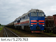 Тепловоз 2ТЭ116У-0189, ст. Батецкая, Новгородская обл. (2013 год). Редакционное фото, фотограф Константин Меньшиков / Фотобанк Лори