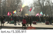 Протестная акция в Днепропетровске (2013 год). Редакционное видео, видеограф Потийко Сергей / Фотобанк Лори