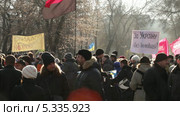 Люди на протестной акции в Днепропетровске (2013 год). Редакционное видео, видеограф Потийко Сергей / Фотобанк Лори
