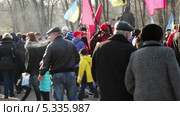Протестная акция в Днепропетровске (2013 год). Редакционное видео, видеограф Потийко Сергей / Фотобанк Лори