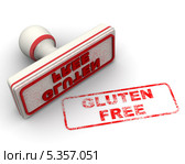 Gluten free (без глютена). Печать и оттиск. Стоковая иллюстрация, иллюстратор WalDeMarus / Фотобанк Лори