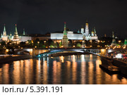Ночная Москва. Стоковое фото, фотограф Евгений Лосев / Фотобанк Лори