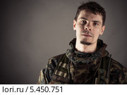 Портрет военного. Стоковое фото, фотограф Quadshock / Фотобанк Лори