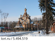 Храм Вознесения Господня города Воронежа. Зима. Перед Крещением (2014 год). Редакционное фото, фотограф Петрова Ольга / Фотобанк Лори