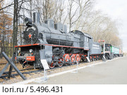 Паровоз Э-у 680 - 96. Музей военной техники на Поклонной горе в Москве (2013 год). Редакционное фото, фотограф stargal / Фотобанк Лори
