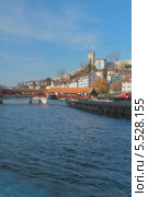 Мост Шпройербрюкке (Spreuerbrücke) на реке Рёйсс (Reuss). Люцерн, Швейцария (2013 год). Стоковое фото, фотограф Вадим Хомяков / Фотобанк Лори