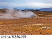 Серные источники Хверир, Исландия (2012 год). Стоковое фото, фотограф Анастасия Золотницкая / Фотобанк Лори