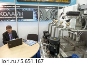 Выставочный стенд промышленной компании Эколайн на выставке ExpoCoating 2012 в спорткомплексе Олимпийский, 28 февраля, Москва, Россия. Редакционное фото, фотограф Losevsky Pavel / Фотобанк Лори