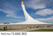 Олимпийский огонь XXII Зимних Олимпийских игр в Сочи (2014 год). Редакционное фото, фотограф Олег Хархан / Фотобанк Лори