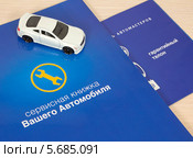 Сервисная книжка автомобиля и гарантийный талон (2014 год). Редакционное фото, фотограф Юлия Ухина / Фотобанк Лори