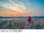 Восход над Усть-Узой (2013 год). Редакционное фото, фотограф Андрей Малышкин / Фотобанк Лори