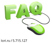 Компьютерная мышь соединилась со словом FAQ - интернет концепция. Стоковая иллюстрация, иллюстратор Маринченко Александр / Фотобанк Лори