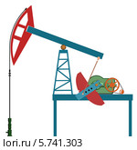 Нефтяная качалка. Стоковая иллюстрация, иллюстратор Айрат Гайнуллин / Фотобанк Лори