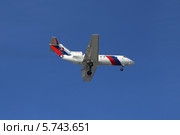 Самолет Slovakia - Government Yakovlev Yak-40 заходит на посадку (бортовой номер OM-BYL) (2014 год). Редакционное фото, фотограф Алексей Гусев / Фотобанк Лори