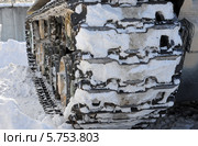 Гусеница советского тяжелого танка крупным планом. Стоковое фото, фотограф Владимир Горощенко / Фотобанк Лори