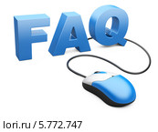 Компьютерная мышь соединилась со словом FAQ - интернет концепция. Стоковая иллюстрация, иллюстратор Маринченко Александр / Фотобанк Лори