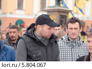 Известный майдановский сотник - Владимир Парасюк выступает на митинге в Одессе (2014 год). Редакционное фото, фотограф KEN VOSAR / Фотобанк Лори