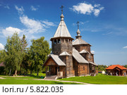Воскресенская церковь из с.Патакино Камешковского района (1776г.). Суздальский музей деревянного зодчества (2013 год). Редакционное фото, фотограф Наталья Волкова / Фотобанк Лори