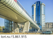 Мост "Багратион" через Москву-реку (2014 год). Редакционное фото, фотограф Виктор Тараканов / Фотобанк Лори