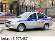 Полицейский автомобиль "Лада-Гранта" (2014 год). Редакционное фото, фотограф Art Konovalov / Фотобанк Лори