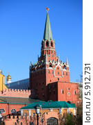 Троицкая башня. Московский Кремль. Россия (2014 год). Стоковое фото, фотограф Яна Королёва / Фотобанк Лори