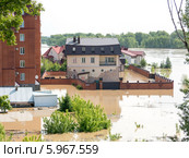 Паводок на Алтае. Уровень реки воды достиг максимума 711 см. Бийск. Алтайский край (01.06.2014) Стоковое фото, фотограф Chere / Фотобанк Лори