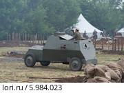 Брусиловский прорыв. Броневик.  Реконструкция в Коломенском. Редакционное фото, фотограф ФЕДЛОГ / Фотобанк Лори