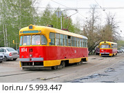 Трамваи РВЗ-6М2, Уфа, Россия (2008 год). Редакционное фото, фотограф Art Konovalov / Фотобанк Лори