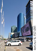 Город Астана. Реклама на ЖК "Казахстан Темир Жолы (КТЖ)" (2014 год). Редакционное фото, фотограф Александр Тараканов / Фотобанк Лори