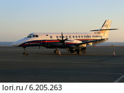 Самолет авиакомпании "Sky Express"  BAe Jetstream 41 (бортовой номер SX-DIA) на взлетной полосе аэропорта «Никос Казандзакис». Греция, Крит, Ираклион (2014 год). Редакционное фото, фотограф Алексей Гусев / Фотобанк Лори