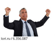 Businessman rejoicing. Стоковое фото, фотограф Phovoir Images / Фотобанк Лори