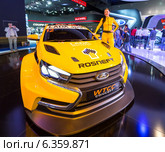 Lada Vesta WTCC Concept. Московский международный автомобильный салон 2014. Редакционное фото, фотограф Сергей Лаврентьев / Фотобанк Лори
