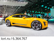 Kia GT4 Stinger Concept. Московский международный автомобильный салон 2014. Редакционное фото, фотограф Сергей Лаврентьев / Фотобанк Лори