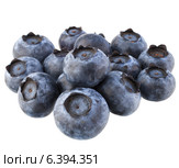blueberry or bilberry isolated on white background cutout. Стоковое фото, фотограф Natalja Stotika / Фотобанк Лори