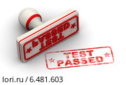 Проверка пройдена (test passed). Печать и оттиск. Стоковая иллюстрация, иллюстратор WalDeMarus / Фотобанк Лори
